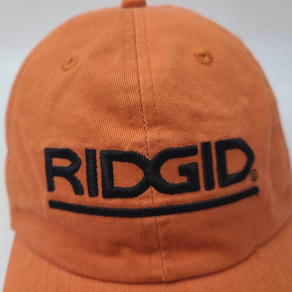 Ridgid Hat Strapback Orange Black Tool Brand Construction Workwear Casual Men